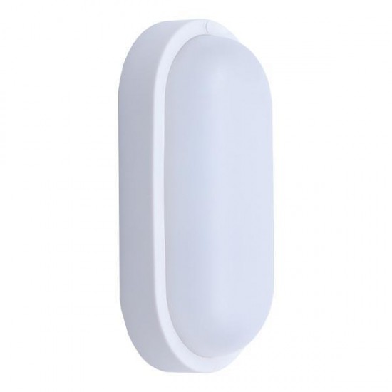 ΦΩΤΙΣΤΙΚΟ ΤΟΙΧΟΥ ΟΒΑΛ LED 12W 160X90X51 12/24V AC/DC 6500K IP54 ΛΕΥΚΟ PLUS ARTE ILLUMINA