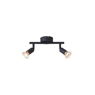 ΣΠΟΤ ΚΙΝΗΤΟ 2ΦΩΤΟ ΜΕΤΑΛΛΙΚΟ Max 7W 2XGU10 220X80X125mm ΜΑΥΡΟ ARTE ILLUMINA VORRAS