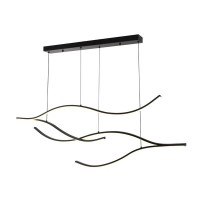 ΦΩΤΙΣΤΙΚΟ ΚΡΕΜΑΣΤΟ ΑΛΟΥΜΙΝΙO 30W 3000Κ 2262Lm 30x1200x1450mm ΜΑΥΡΟ ARTE ILLUMINA WAVES