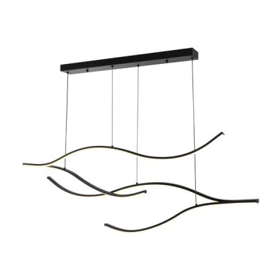 ΦΩΤΙΣΤΙΚΟ ΚΡΕΜΑΣΤΟ ΑΛΟΥΜΙΝΙO 30W 3000Κ 2262Lm 30x1200x1450mm ΜΑΥΡΟ ARTE ILLUMINA WAVES