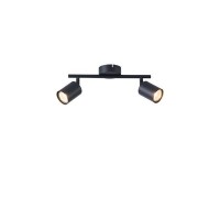ΣΠΟΤ ΜΕΤΑΛΛΙΚΟ ΔΙΦΩΤΟ 2XGU10 Max 7W 300X80X155mm ΜΑΥΡΟ ARTE ILLUMINA OLYMP
