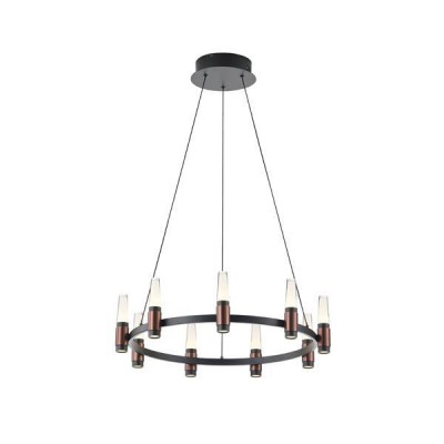 ΦΩΤΙΣΤΙΚΟ ΚΡΕΜΑΣΤΟ ΑΛΟΥΜΙΝΙΟ LED 43W 3000K 4300Lm Φ630XΗ1500mm ΜΑΥΡΟ-ΚΑΦΕ  ARTE ILLUMINA VELAS
