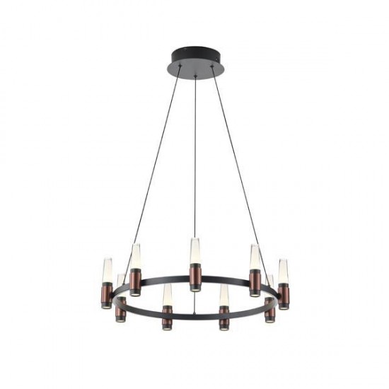 ΦΩΤΙΣΤΙΚΟ ΚΡΕΜΑΣΤΟ ΑΛΟΥΜΙΝΙΟ LED 43W 3000K 4300Lm Φ630XΗ1500mm ΜΑΥΡΟ-ΚΑΦΕ  ARTE ILLUMINA VELAS