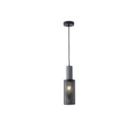 ΦΩΤΙΣΤΙΚΟ ΚΡΕΜΑΣΤΟ TΣΙΜΕΝΤΟ-ΜΕΤΑΛΛΟ 1xΕ27 Max15w 100X100X340mm ΜΑΥΡΟ ARTE ILLUMINA SCOURO