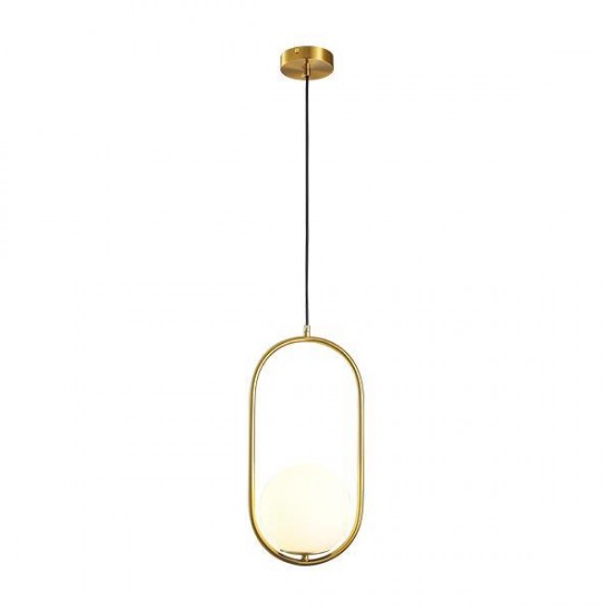 ΦΩΤΙΣΤΙΚΟ ΚΡΕΜΑΣΤΟ ΓΥΑΛΙ ΜΟΝΟΦΩΤΟ 1XE27 Φ20*H40CM ΧΡΥΣΟ ARTE ILLUMINA