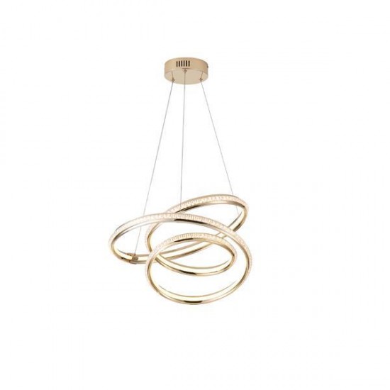 ΦΩΤΙΣΤΙΚΟ ΚΡΕΜΑΣΤΟ ΑΛΟΥΜΙΝΙO LED 38W 3000Κ 500x1200mm  ΧΡΥΣΟ ARTE ILLUMINA ORION
