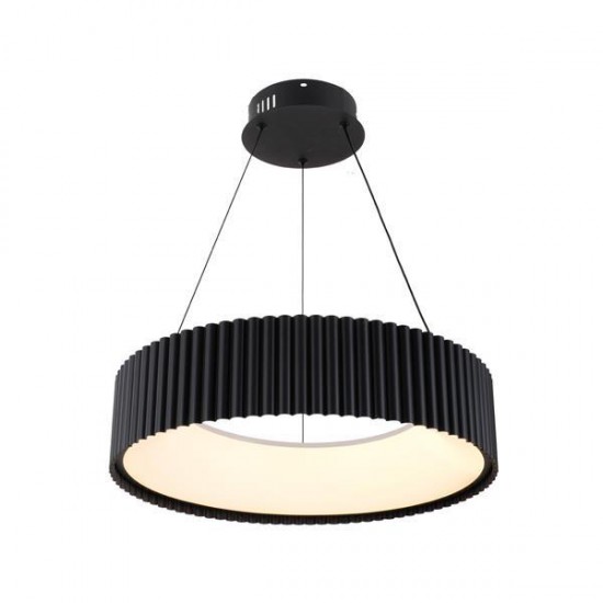 ΦΩΤΙΣΤΙΚΟ ΚΡΕΜΑΣΤΟ ΜΕΤΑΛΛΟ LED 30W 3000K 2262Lm  ΜΑΥΡΟ Φ460mm ARTE ILLUMINA HALLO