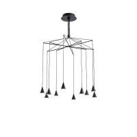 ΦΩΤΙΣΤΙΚΟ ΚΡΕΜΑΣΤΟ LED 50W 3000Lm 3000K Φ800X1200mm ΜΑΥΡΟ ARTE ILLUMINA CAMPANELLE