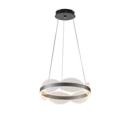 ΦΩΤΙΣΤΙΚΟ ΚΡΕΜΑΣΤΟ ΑΚΡΥΛΙΚΟ ΣΤΡΟΓΓΥΛΟ LED 48W Φ450mm 3000K 4320Lm ΑΣΗΜΙ ARTE ILLUMINA TORINO