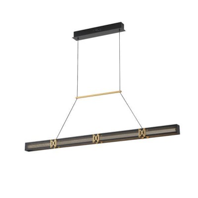 ΦΩΤΙΣΤΙΚΟ ΚΡΕΜΑΣΤΟ ΑΛΟΥΜΙΝΙΟ LED 21W 3000K 2100Lm 1200X1200mm ΜΑΥΡΟ-ΧΡΥΣΟ ARTE ILLUMINA LUIS