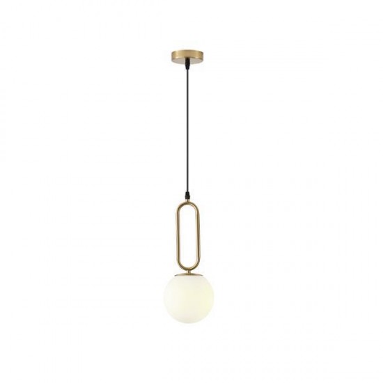 ΦΩΤΙΣΤΙΚΟ ΚΡΕΜΑΣΤΟ ΓΥΑΛΙ 1XE27 MAX 40W 150X150X1430mm ΛΕΥΚΟ ARTE ILLUMINA ORBA