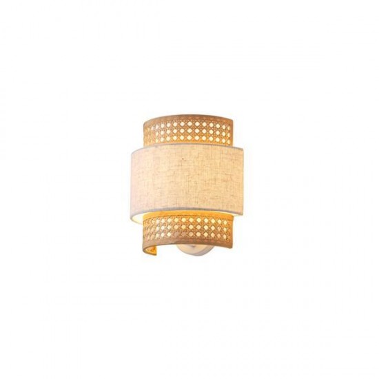 ΑΠΛΙΚΑ ΤΟΙΧΟΥ ΥΦΑΣΜΑ 1XE27 MAX 15W 260X460mm MΠΕΖ-ΜΑΤ ΛΕΥΚΟ ARTE ILLUMINA ISLA
