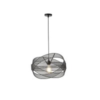ΦΩΤΙΣΤΙΚΟ ΚΡΕΜΑΣΤΟ ΜΕΤΑΛΛΟ 1XE27  MAX 40W 250X250X1280mm ΜΑΥΡΟ ARTE ILLUMINA OGGI