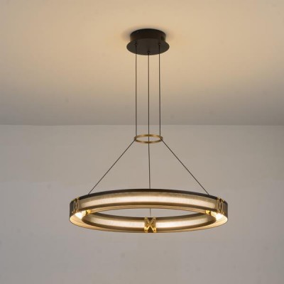 ΦΩΤΙΣΤΙΚΟ ΚΡΕΜΑΣΤΟ ΑΛΟΥΜΙΝΙΟ LED 33W 3000K 3300Lm 620X1200mm ΜΑΥΡΟ-ΧΡΥΣΟ ARTE ILLUMINA LUIS