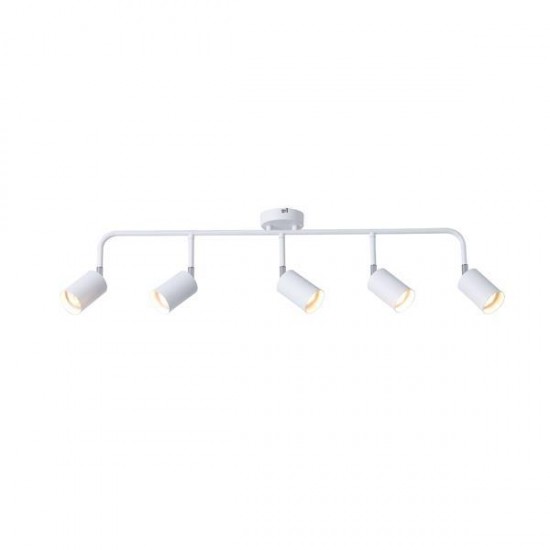 ΣΠΟΤ ΜΕΤΑΛΛΙΚΟ 5ΦΩΤΟ 5XGU10 Max 7W  800X90X230mm ΛΕΥΚΟ  ARTE ILLUMINA OLYMP