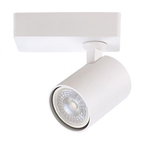 ΣΠΟΤ ΤΟΙΧΟΥ ΜΟΝΟ ΣΤΡΟΓΓΥΛΟ GU10 Φ60X120X135 ΛΕΥΚΟ ARTE ILLUMINA