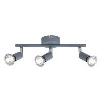 ΣΠΟΤ ΚΙΝΗΤΟ 3ΦΩΤΟ ΜΕΤΑΛΛΙΚΟ  ΓΚΡΙ 3XGU10 Max 7w 300X80X125mm ARTE ILLUMINA VORRAS