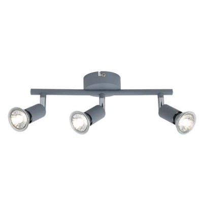 ΣΠΟΤ ΚΙΝΗΤΟ 3ΦΩΤΟ ΜΕΤΑΛΛΙΚΟ Max 7W  ΓΚΡΙ 3XGU10 300X80X125mm ARTE ILLUMINA VORRAS