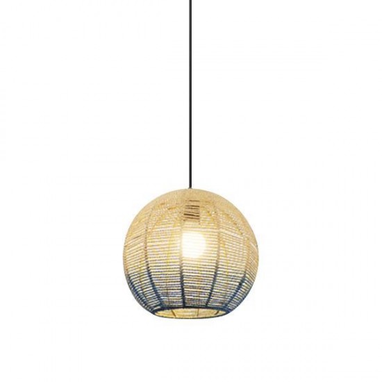ΦΩΤΙΣΤΙΚΟ ΚΡΕΜΑΣΤΟ ΜΟΝΟΦΩΤΟ Ε27 D500 RATTAN ΛΕΥΚΟ ΓΑΛΑΖΙΟ ARTE ILLUMINA KAI
