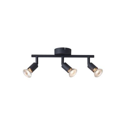 ΣΠΟΤ ΚΙΝΗΤΟ 3ΦΩΤΟ ΜΕΤΑΛΛΙΚΟ Max 7W ΜΑΥΡΟ 3XGU10 300X80X125mm ARTE ILLUMINA VORRAS