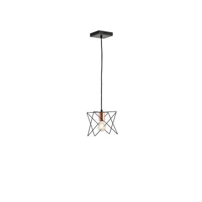 ΦΩΤΙΣΤΙΚΟ ΚΡΕΜΑΣΤΟ ΜΕΤΑΛΛΟ 1XE27  MAX 40W 175X175X1240mm  ΜΑΥΡΟ ARTE ILLUMINA BRAWCK