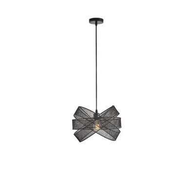 ΦΩΤΙΣΤΙΚΟ ΚΡΕΜΑΣΤΟ ΜΕΤΑΛΛΟ 1XE27  MAX 40W 350X350X1270mm ΜΑΥΡΟ ARTE ILLUMINA OGGI
