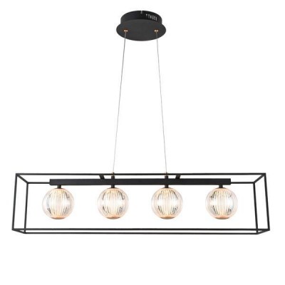 ΦΩΤΙΣΤΙΚΟ ΚΡΕΜΑΣΤΟ ΜΕΤΑΛΛΟ LED 14W 3000Κ 650Lm 80X1200mm ΜΑΥΡΟ ARTE ILLUMINA  BOX