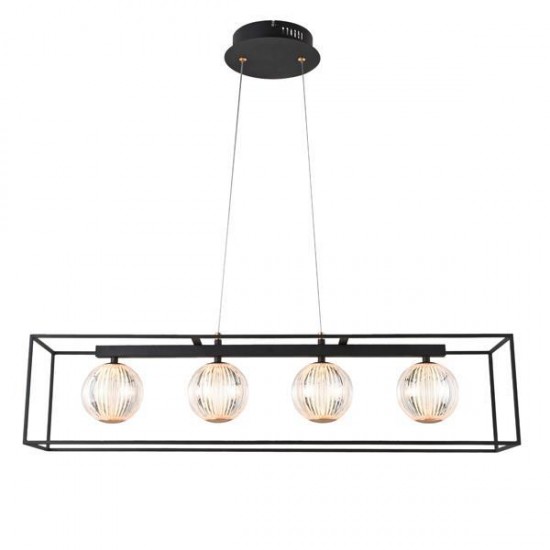 ΦΩΤΙΣΤΙΚΟ ΚΡΕΜΑΣΤΟ ΜΕΤΑΛΛΟ LED 14W 3000Κ 650Lm 80X1200mm ΜΑΥΡΟ ARTE ILLUMINA  BOX