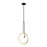 ΦΩΤΙΣΤΙΚΟ ΚΡΕΜΑΣΤΟ ΜΟΝΟΦΩΤΟ LED 5W+G9*1  ΜΑΥΡΟ&ΧΡΥΣΟ Φ30*H120CM 3 CCT ARTE ILLUMINA SATURN