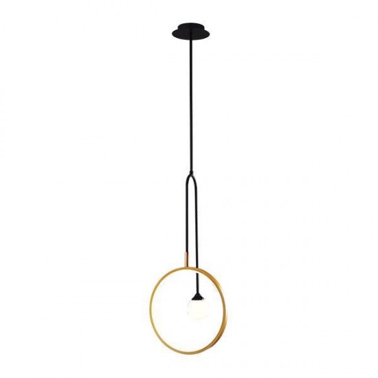 ΦΩΤΙΣΤΙΚΟ ΚΡΕΜΑΣΤΟ ΜΟΝΟΦΩΤΟ LED 5W+G9*1  ΜΑΥΡΟ&ΧΡΥΣΟ Φ30*H120CM 3 CCT ARTE ILLUMINA SATURN