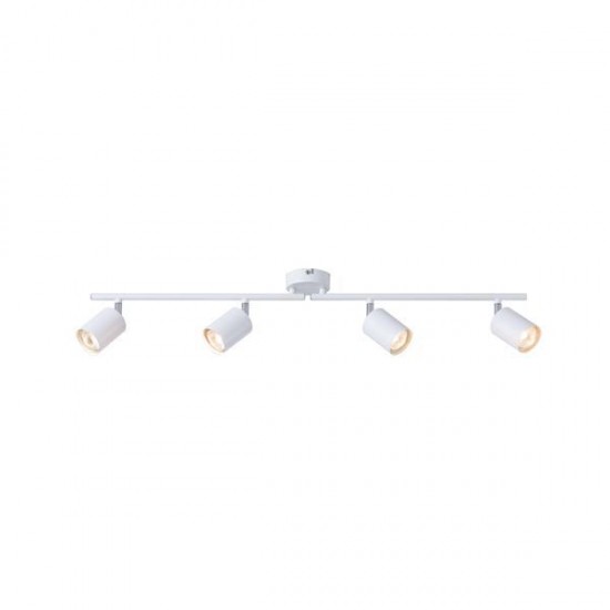 ΣΠΟΤ ΜΕΤΑΛΛΙΚΟ 4ΦΩΤΟ 4XGU10 Max 7W  790X80X165mm ΛΕΥΚΟ ARTE ILLUMINA OLYMP