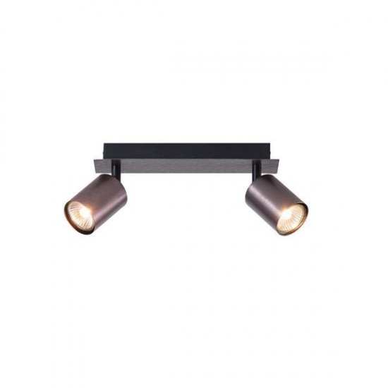 ΣΠΟΤ ΑΛΟΥΜΙΝΙΟΥ 2ΦΩΤΟ 2XGU10  250X80X120mm ΓΚΡΙ ARTE ILLUMINA LUXY