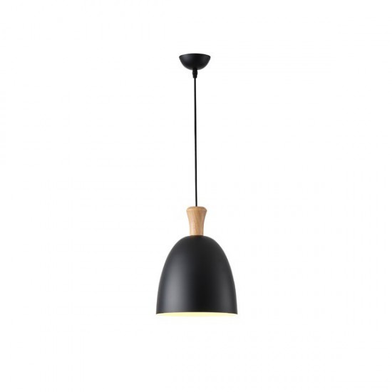 ΦΩΤΙΣΤΙΚΟ ΚΡΕΜΑΣΤΟ ΜΕΤΑΛΛΟ 1XΕ27 Max15w 230X230mm ΜΑΥΡΟ ARTE ILLUMINA SIMPLO