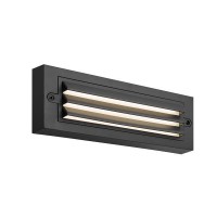 ΦΩΤΙΣΤΙΚΟ ΤΟΙΧΟΥ ΜΕ ΓΡΙΛΙΕΣ LED 6W 255X42X90 3CCT IP65 ΜΑΥΡΟ ARTE ILLUMINA SENARIO