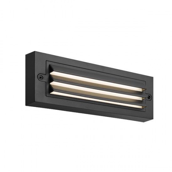 ΦΩΤΙΣΤΙΚΟ ΤΟΙΧΟΥ ΜΕ ΓΡΙΛΙΕΣ LED 6W 255X42X90 3CCT IP65 ΜΑΥΡΟ ARTE ILLUMINA SENARIO