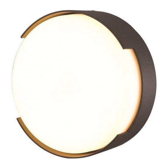ΠΛΑΦΟΝΙΕΡΑ ΣΤΡΟΓΓΥΛΗ LED 16W Φ250X50 3000K IP54 ΜΑΥΡΗ PRO ARTE ILLUMINA