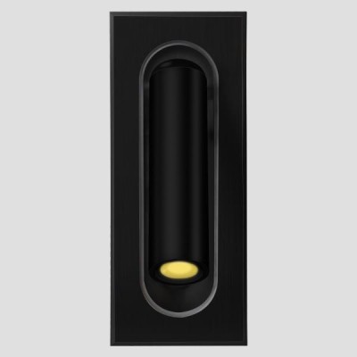 ΑΠΛΙΚΑ ΤΟΙΧΟΥ ΑΛΟΥΜΙΝΙΟΥ ΧΩΝΕΥΤΗ LED 3W 240Lm 85-265V Α170 ΜΑΥΡΗ ARTE ILLUMINA