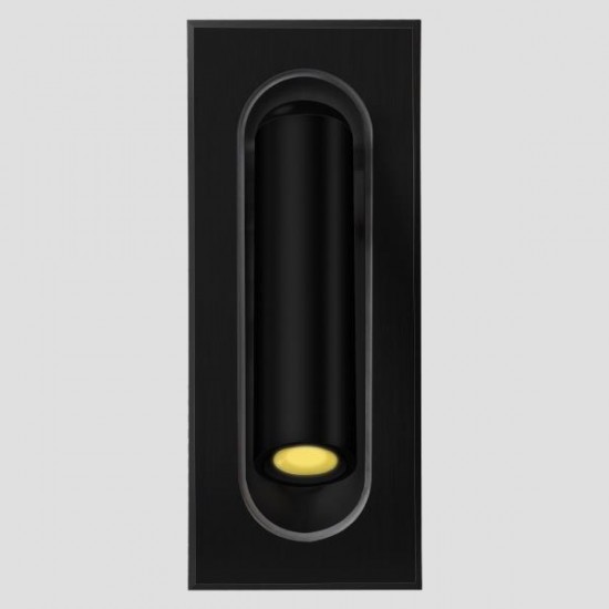 ΑΠΛΙΚΑ ΤΟΙΧΟΥ ΑΛΟΥΜΙΝΙΟΥ ΧΩΝΕΥΤΗ LED 3W 240Lm 85-265V Α170 ΜΑΥΡΗ ARTE ILLUMINA