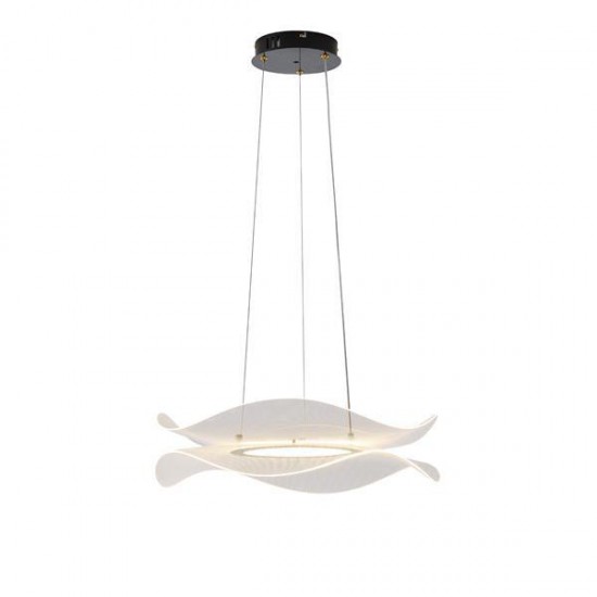 ΦΩΤΙΣΤΙΚΟ ΚΡΕΜΑΣΤΟ ΑΚΡΥΛΙΚΟ ΣΤΡΟΓΓΥΛΟ LED 48W 4320Lm 3000K Φ540mm ΜΑΥΡΟ ARTE ILLUMINA FIRENZE