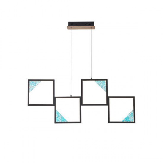 ΦΩΤΙΣΤΙΚΟ ΚΡΕΜΑΣΤΟ ΑΛΟΥΜΙΝΙΟ LED 36W 850Lm 3000K 820X16X1340mm ΜΑΥΡΟ ARTE ILLUMINA SQUARE