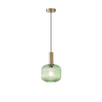 ΦΩΤΙΣΤΙΚΟ ΚΡΕΜΑΣΤΟ ΑΝΑΓΛΥΦΟ ΓΥΑΛΙ 1XΕ27 MAX 15W 200X180X1200mm ΠΡΑΣΙΝΟ ARTE ILLUMINA TOPAZ