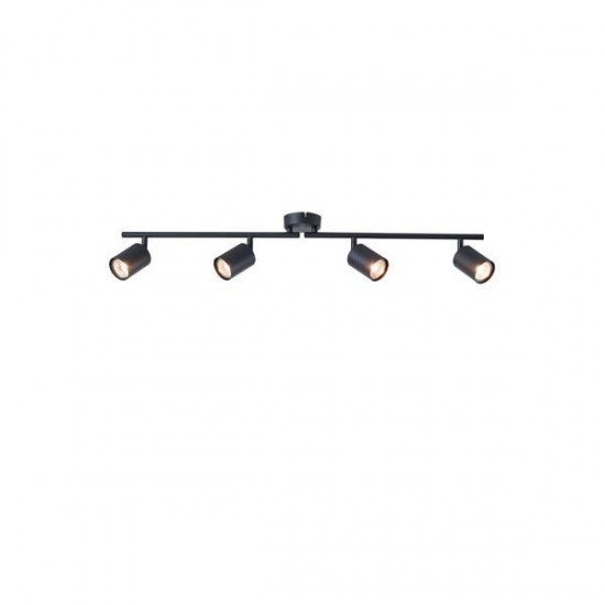 ΣΠΟΤ ΜΕΤΑΛΛΙΚΟ 4ΦΩΤΟ 4XGU10  Max 7W 790X80X165mm ΜΑΥΡΟ ARTE ILLUMINA OLYMP