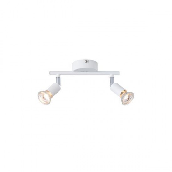 ΣΠΟΤ ΚΙΝΗΤΟ 2ΦΩΤΟ ΜΕΤΑΛΛΙΚΟ Max 7W 2XGU10 220X80X125mm ΛΕΥΚΟ  ARTE ILLUMINA VORRAS
