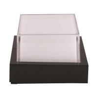 ΑΠΛΙΚΑ ΤΟΙΧΟΥ ΤΕΤΡΑΓΩΝΗ LED 12W 160X160X100 3000K IP65 ΜΑΥΡΗ PRO ARTE ILLUMINA