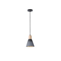 ΦΩΤΙΣΤΙΚΟ ΚΡΕΜΑΣΤΟ RUBBER WOOD&ΤΣΙΜΕΝΤΟ 1XE27 MAX 15W 160X160X220mm ΜΑΥΡΟ ARTE ILLUMINA GESSO