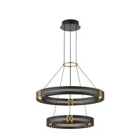 ΦΩΤΙΣΤΙΚΟ ΚΡΕΜΑΣΤΟ ΑΛΟΥΜΙΝΙΟ LED 62W 3000K 6200Lm 620X1200mm ΜΑΥΡΟ-ΧΡΥΣΟ ARTE ILLUMINA LUIS