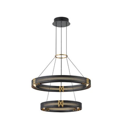 ΦΩΤΙΣΤΙΚΟ ΚΡΕΜΑΣΤΟ ΑΛΟΥΜΙΝΙΟ LED 62W 3000K 6200Lm 620X1200mm ΜΑΥΡΟ-ΧΡΥΣΟ ARTE ILLUMINA LUIS