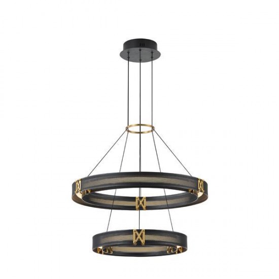 ΦΩΤΙΣΤΙΚΟ ΚΡΕΜΑΣΤΟ ΑΛΟΥΜΙΝΙΟ LED 62W 3000K 6200Lm 620X1200mm ΜΑΥΡΟ-ΧΡΥΣΟ ARTE ILLUMINA LUIS