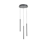ΦΩΤΙΣΤΙΚΟ ΚΡΕΜΑΣΤΟ ΑΛΟΥΜΙΝΙΟ LED 6W 3000K 600Lm Φ300X1500mm ΜΑΥΡΟ ARTE ILLUMINA CASCADE