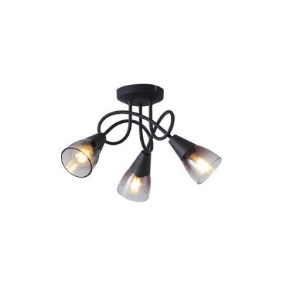 ΣΠΟΤ ΜΕΤΑΛΛΙΚΟ ΜΕ SMOKY ΓΥΑΛΙ ΤΡΙΦΩΤΟ 3XE14 D380XH185mm ARTE ILLUMINA CLASSY